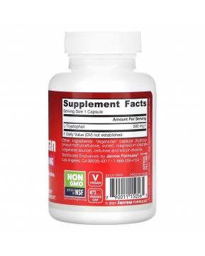 Jarrow Formulas, L-триптофан, 500 мг, 60 растительных капсул